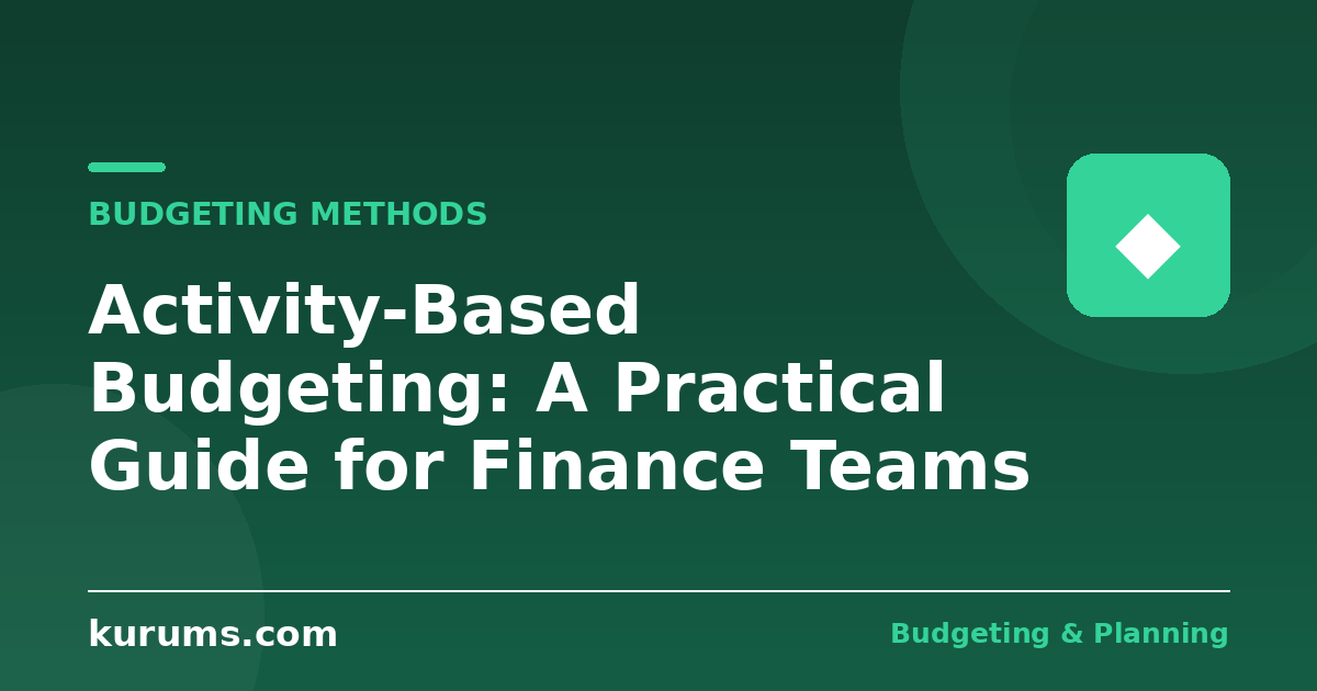 Activity-Based Budgeting Guide for Finance Teams - Kurums | Business ...