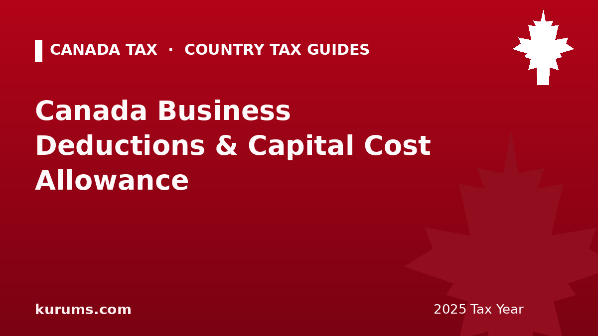 Canada Business Deductions & Capital Cost Allowance (CCA) Explained (2025)