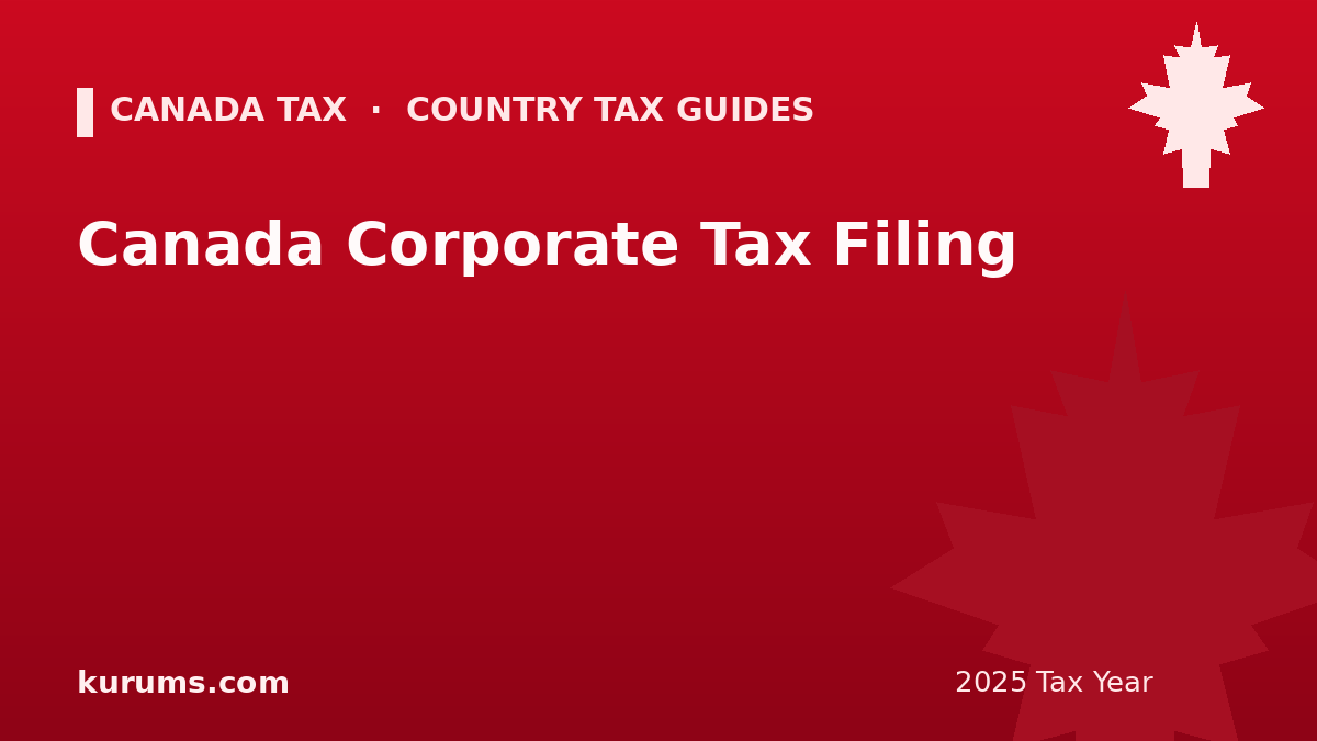 Canada Corporate Tax Filing (T2) & Compliance Explained (2025)