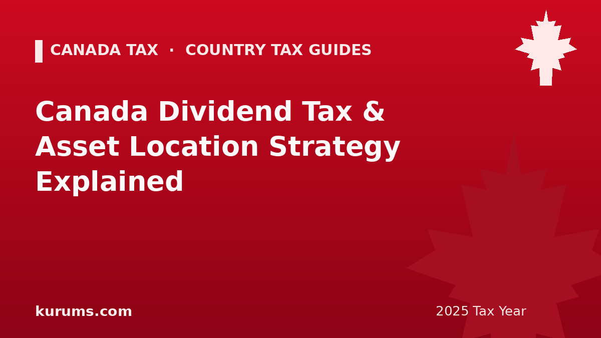 Canada Dividend Tax & Asset Location Strategy Explained (2025)