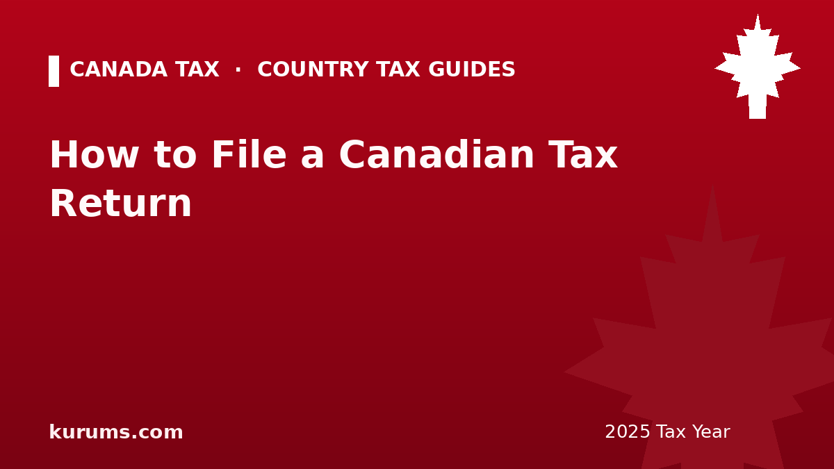 How to File a Canadian Tax Return (T1 General) for 2025