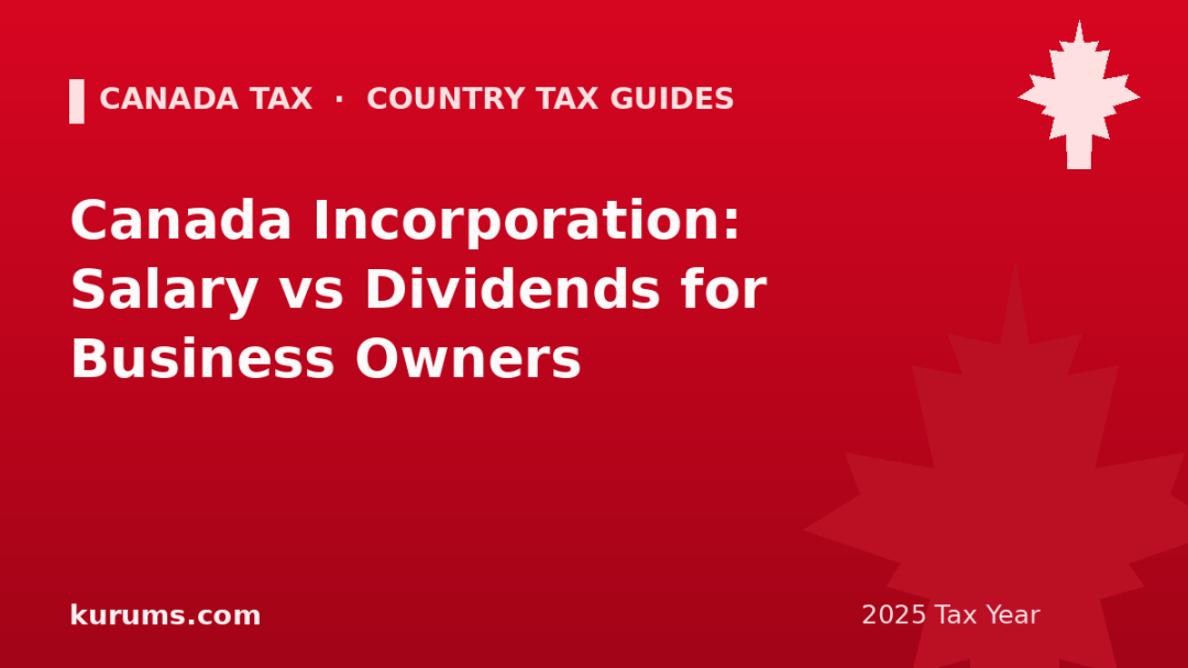 Canada Incorporation: Salary vs Dividends for Business Owners (2025)