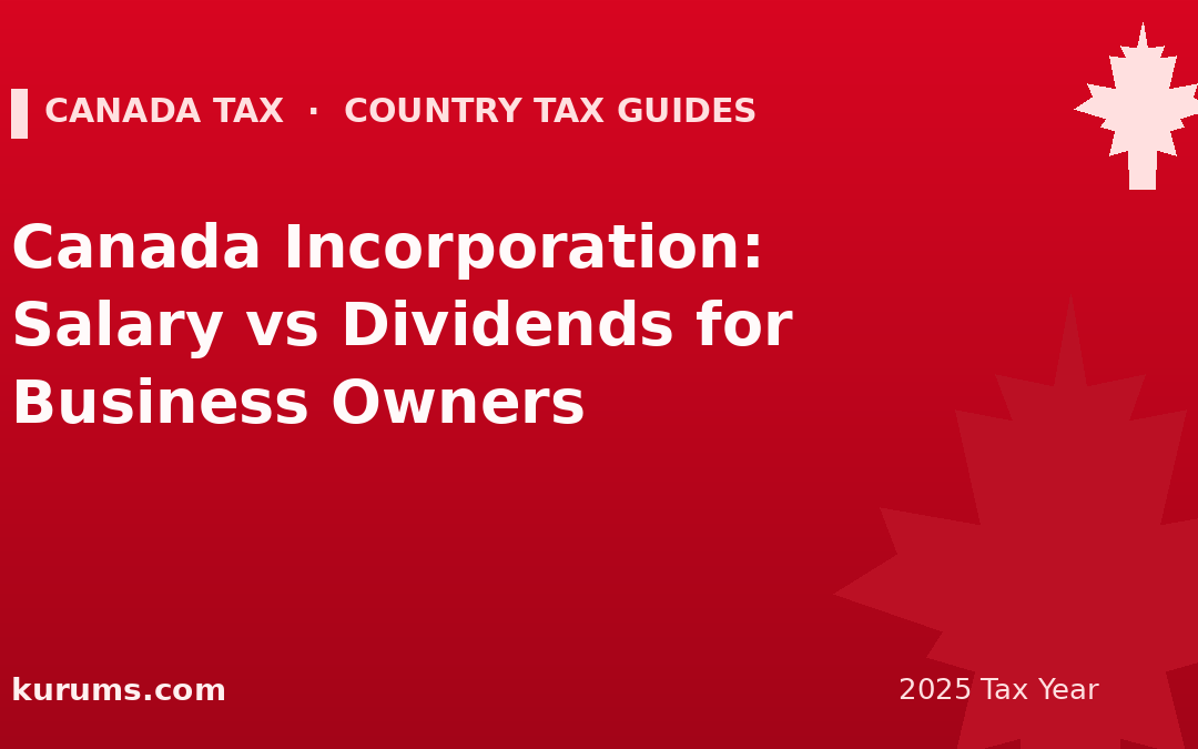 Canada Incorporation: Salary vs Dividends for Business Owners (2025)