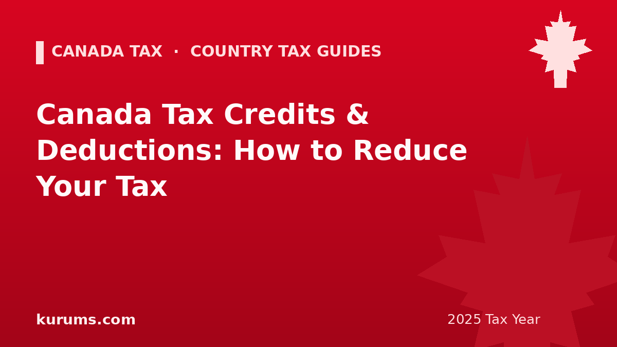 Canada Tax Credits & Deductions: How to Reduce Your Tax (2025)