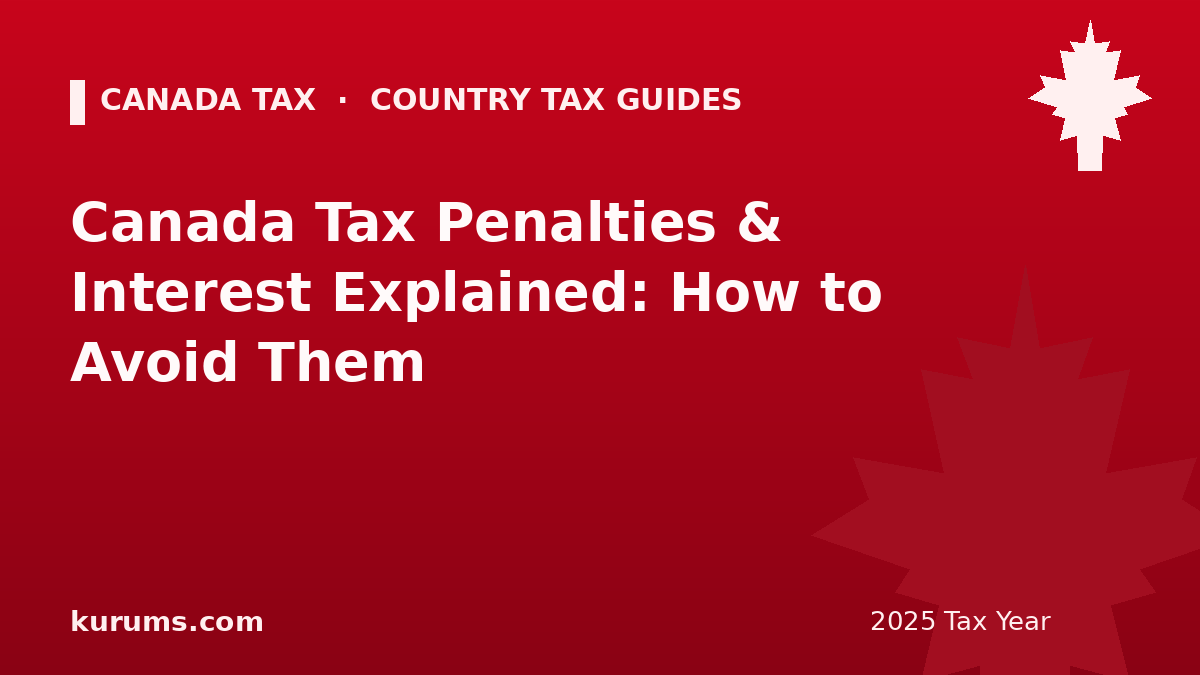 Canada Tax Penalties & Interest Explained: How to Avoid Them (2025)