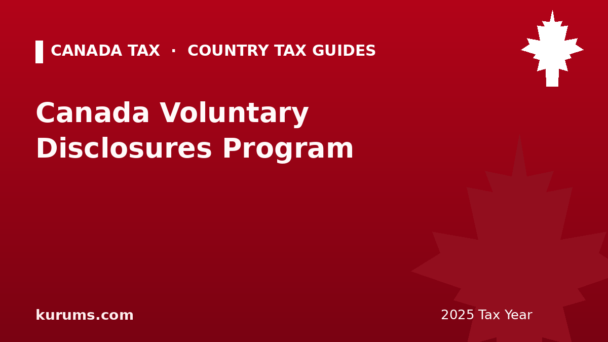 Canada Voluntary Disclosures Program (VDP) Explained (2025)