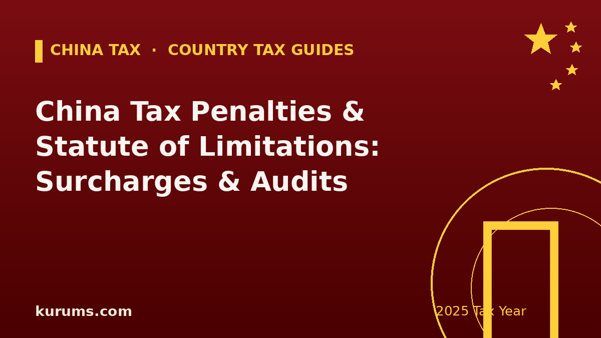 China Tax Penalties & Statute of Limitations: Surcharges & Audits (2025)