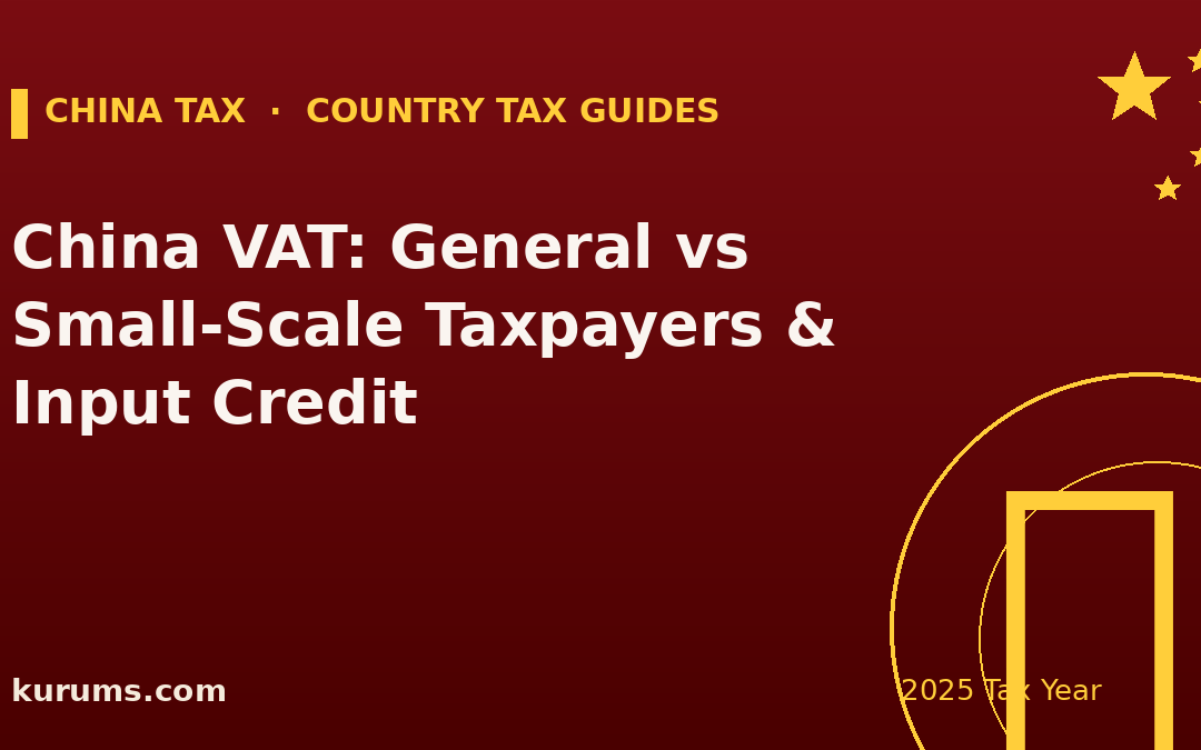 China VAT: General vs Small-Scale Taxpayers & Input Credit (2025)