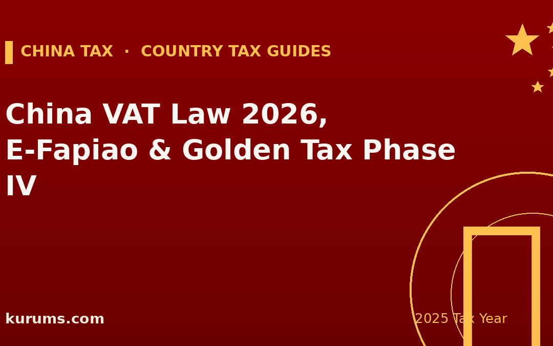 China VAT Law 2026, E-Fapiao & Golden Tax Phase IV (2025)