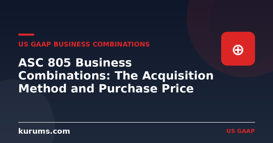 ASC 805 Business Combinations: The Acquisition Method and Purchase Price Allocation
