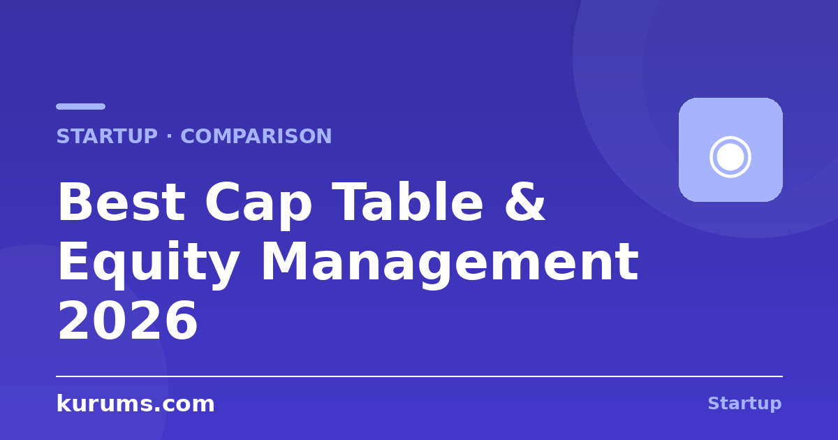 Best Cap Table & Equity Management Software in 2026: Features, Pricing & Comparison