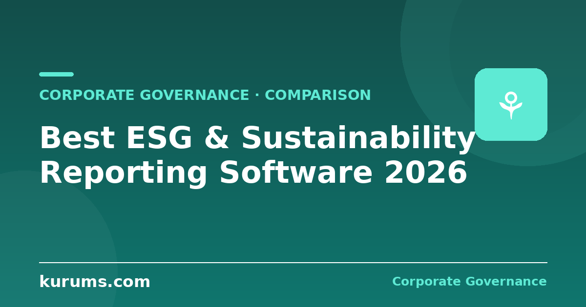 Best ESG & Sustainability Reporting Software in 2026: Features, Pricing & Comparison