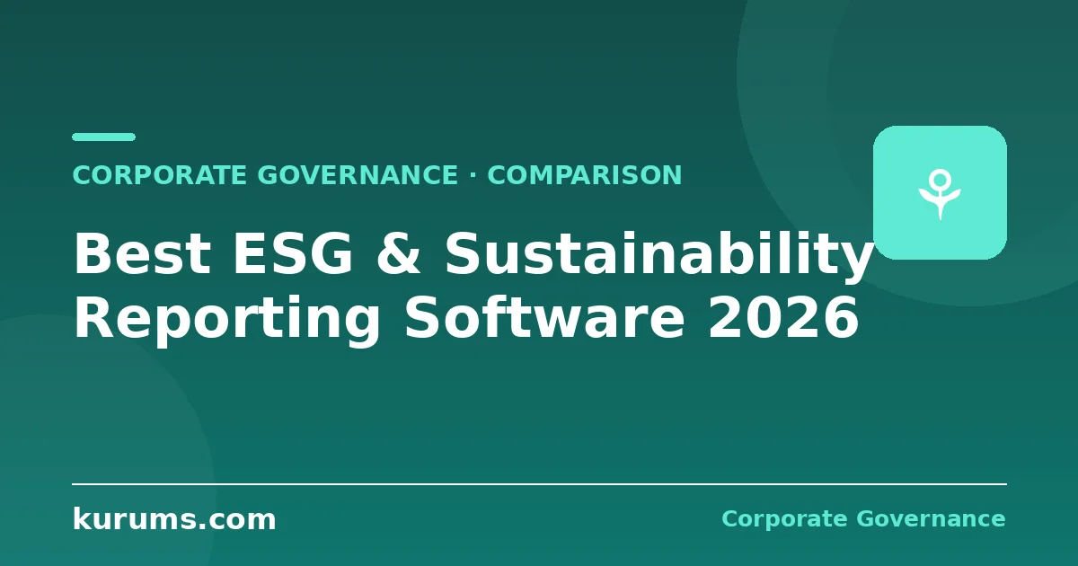Best ESG & Sustainability Reporting Software in 2026: Features, Pricing & Comparison