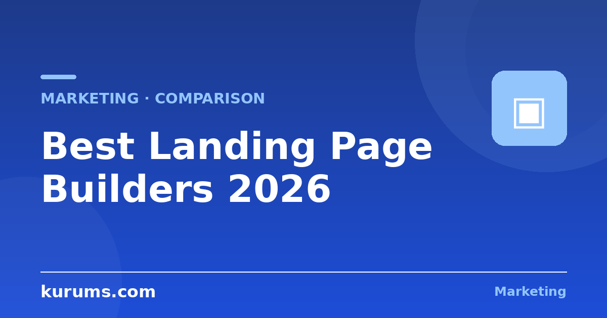 Best Landing Page Builders in 2026: Features, Pricing & Comparison