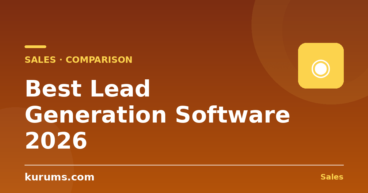 Best Lead Generation Software in 2026: Features, Pricing & Comparison