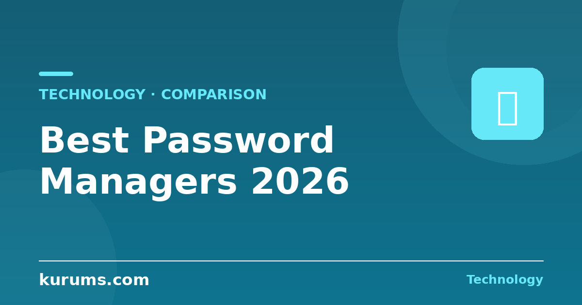 Best Password Managers 2026: Pricing & Comparison - Kurums | Business ...