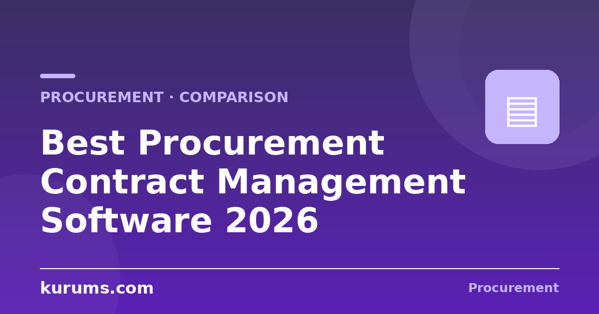 Best Procurement Contract Management Software in 2026: Features, Pricing & Comparison