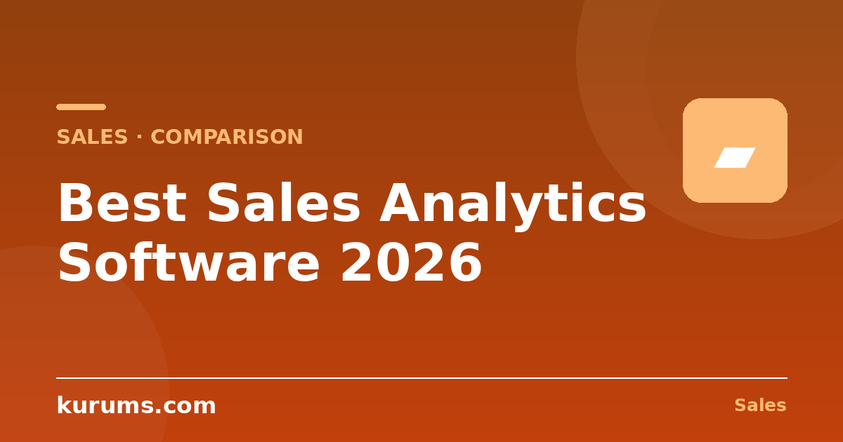Best Sales Analytics Software in 2026: Features, Pricing & Comparison