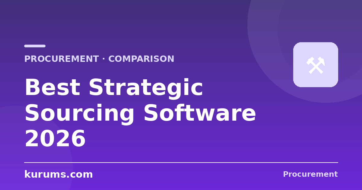 Best Strategic Sourcing Software in 2026: Features, Pricing & Comparison