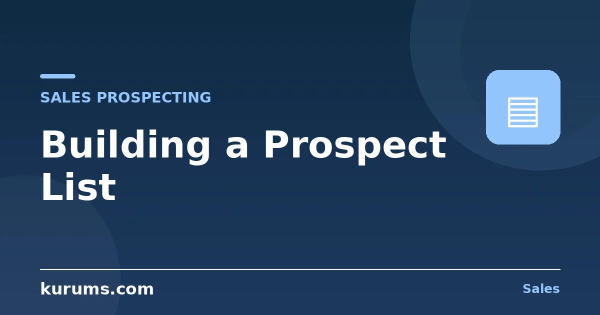 How Do You Build a Quality Prospect List?