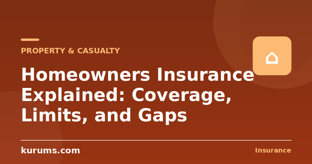 Homeowners Insurance Explained: Coverage, Limits, and Gaps