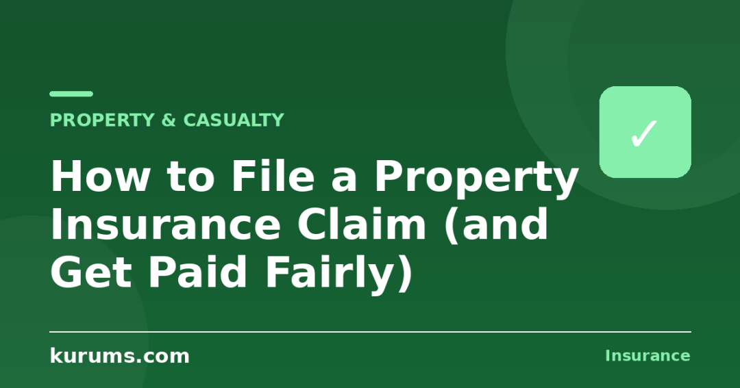 How to File a Property Insurance Claim (and Get Paid Fairly)