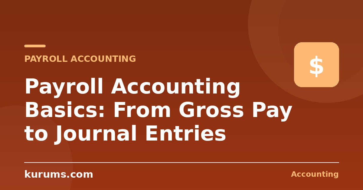 Payroll Accounting Basics: From Gross Pay to Journal Entries