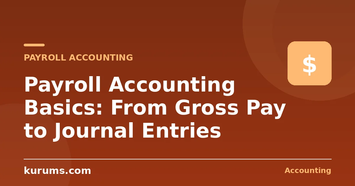 Payroll Accounting Basics: From Gross Pay to Journal Entries