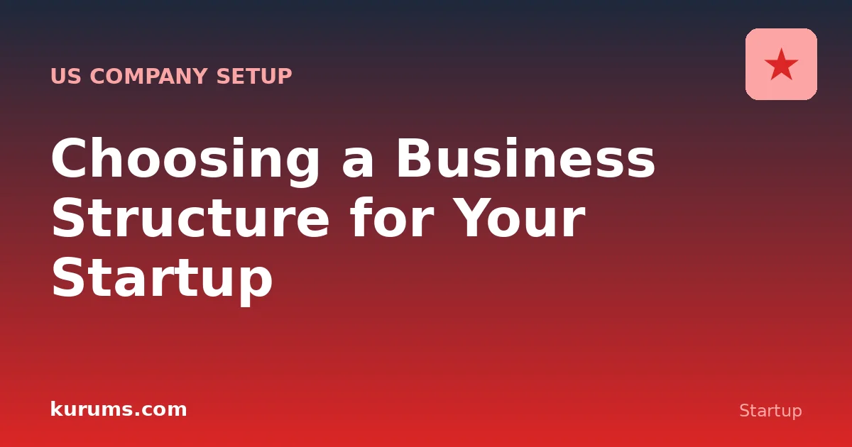 Choosing a Business Structure for Your Startup