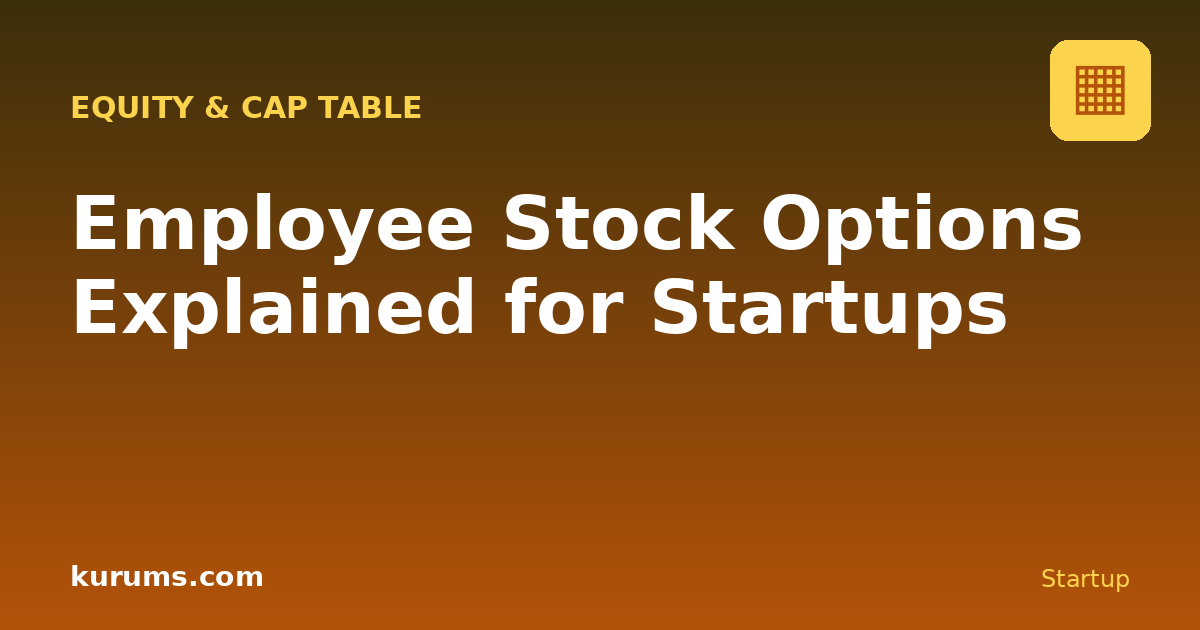 Employee Stock Options Explained for Startups