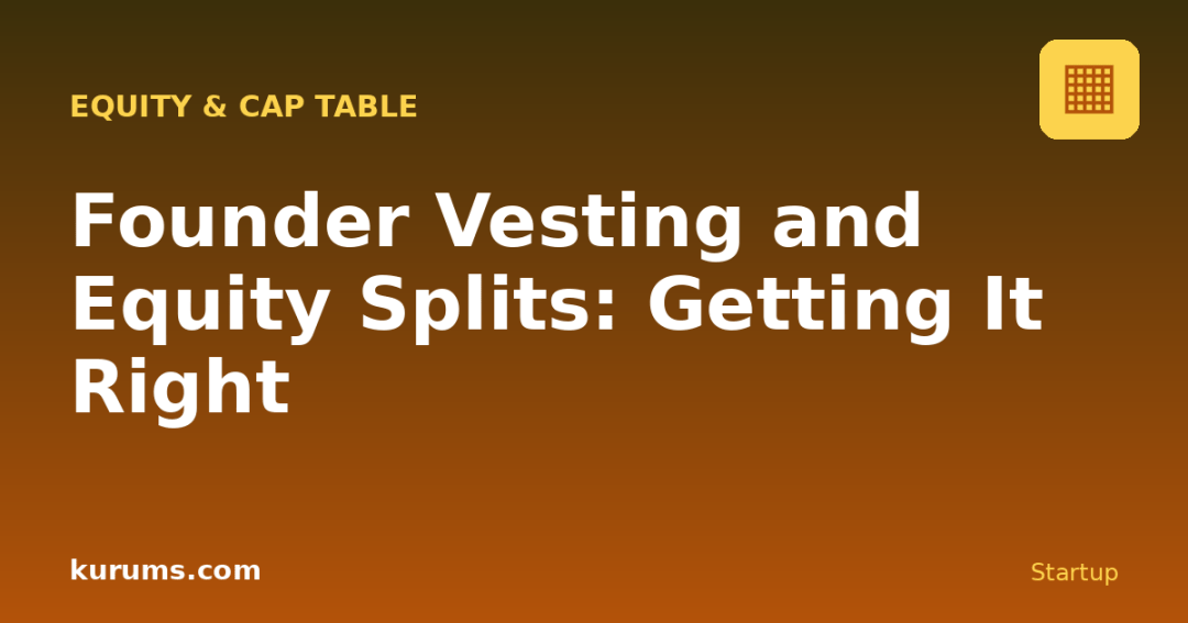 Founder Vesting and Equity Splits: Getting It Right