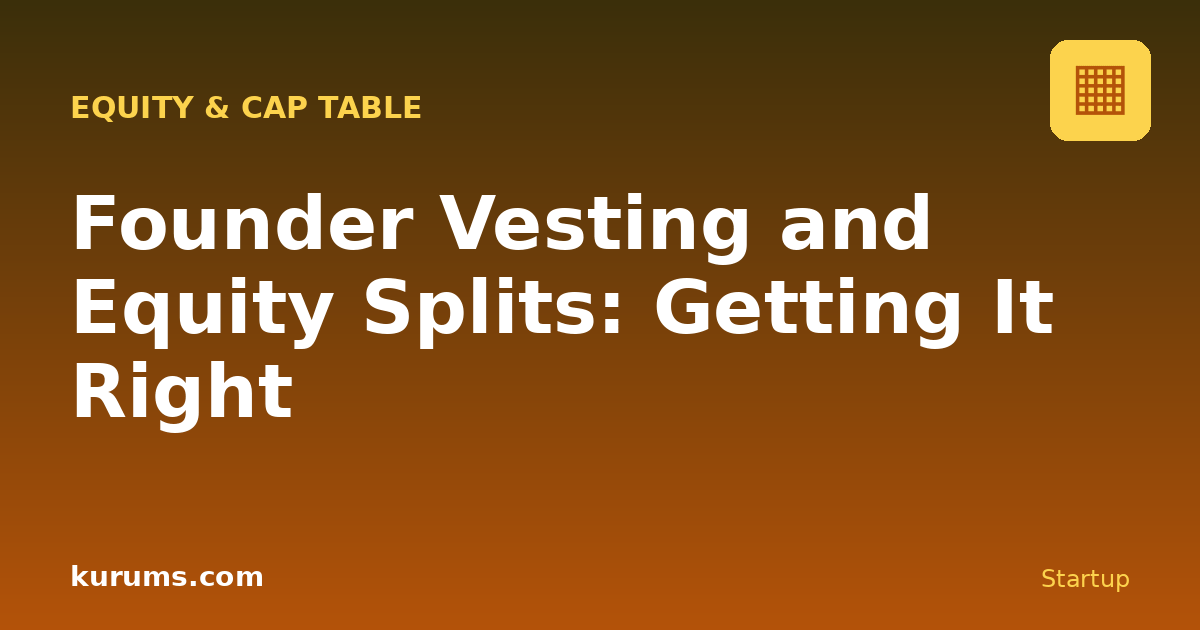 Founder Vesting and Equity Splits: Getting It Right