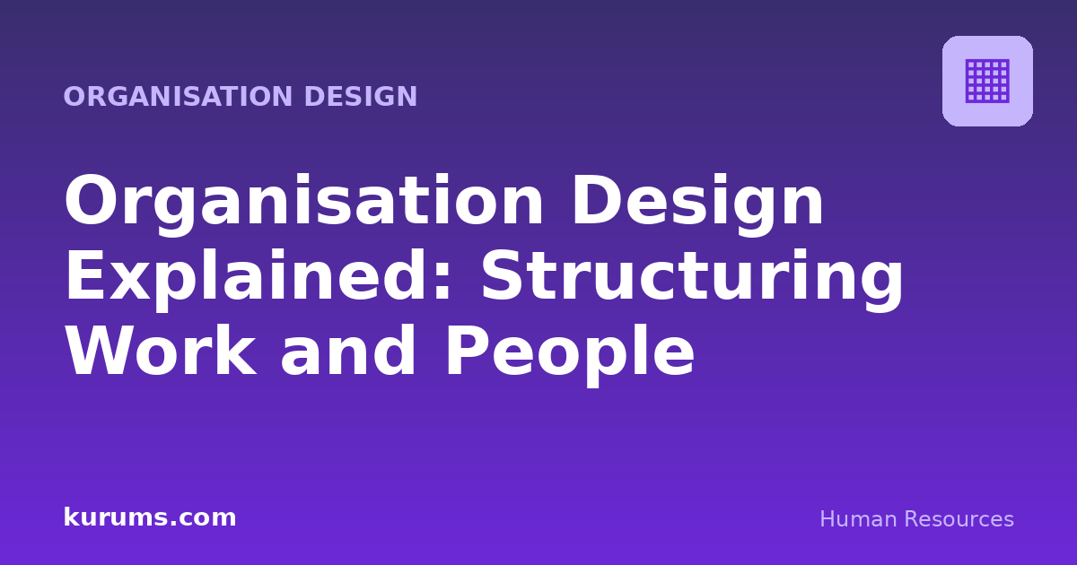 Organisation Design Explained: Structuring Work and People
