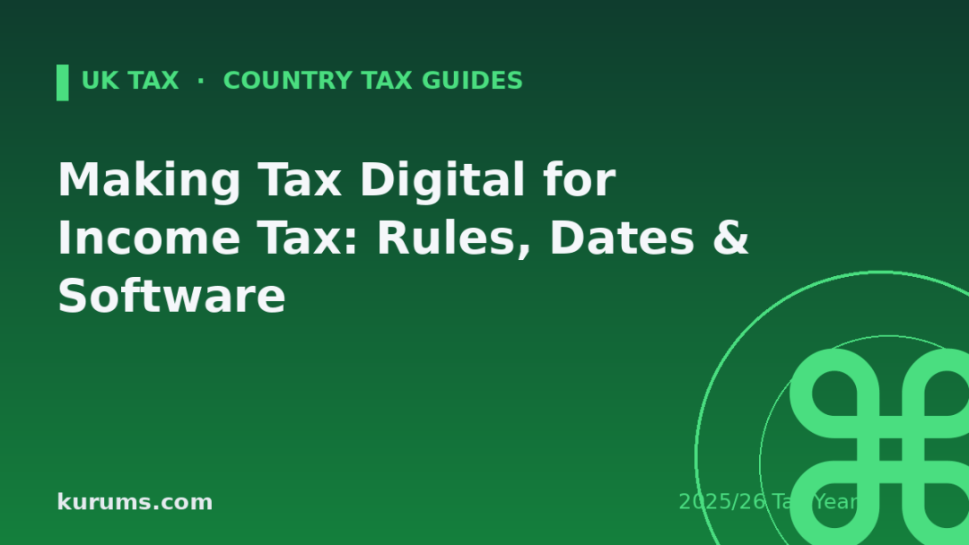 Making Tax Digital for Income Tax: Rules, Dates & Software (2025/26)