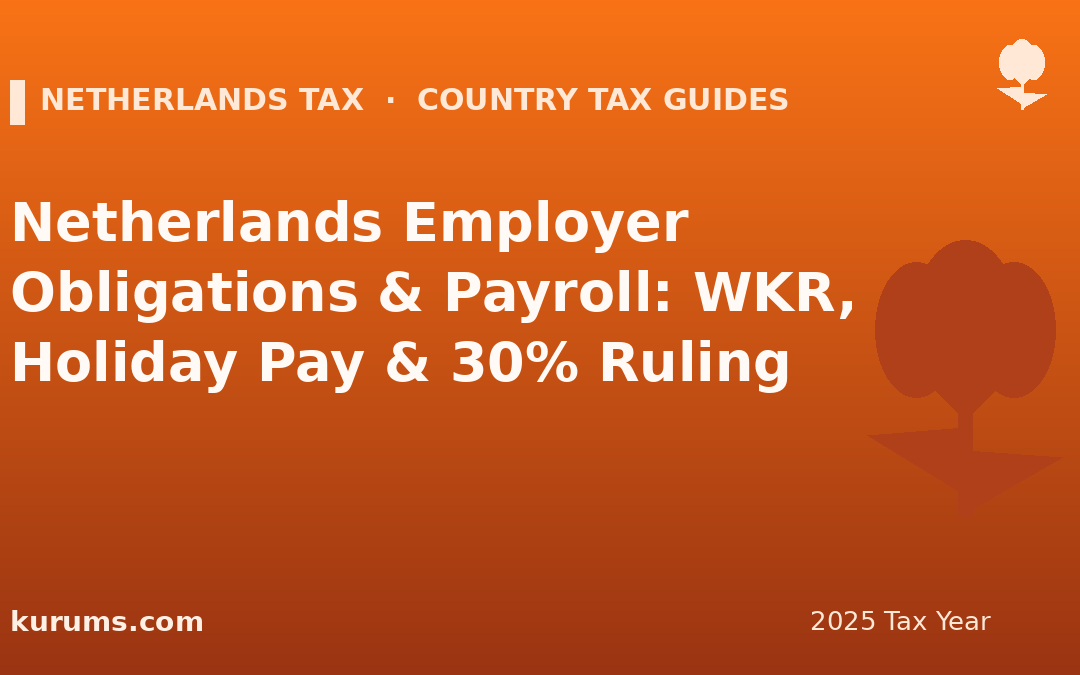 Netherlands Employer Obligations & Payroll: WKR, Holiday Pay & 30% Ruling (2025)