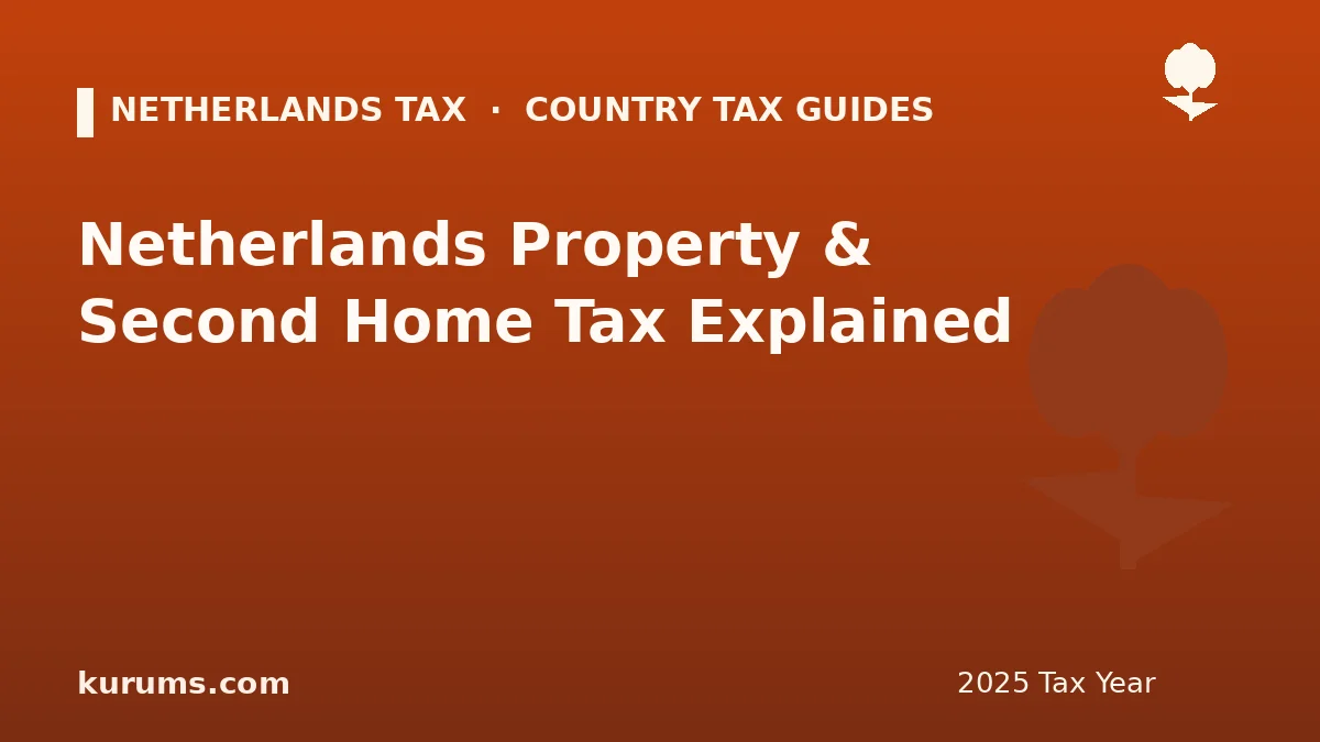 Netherlands Property & Second Home Tax Explained (2025)