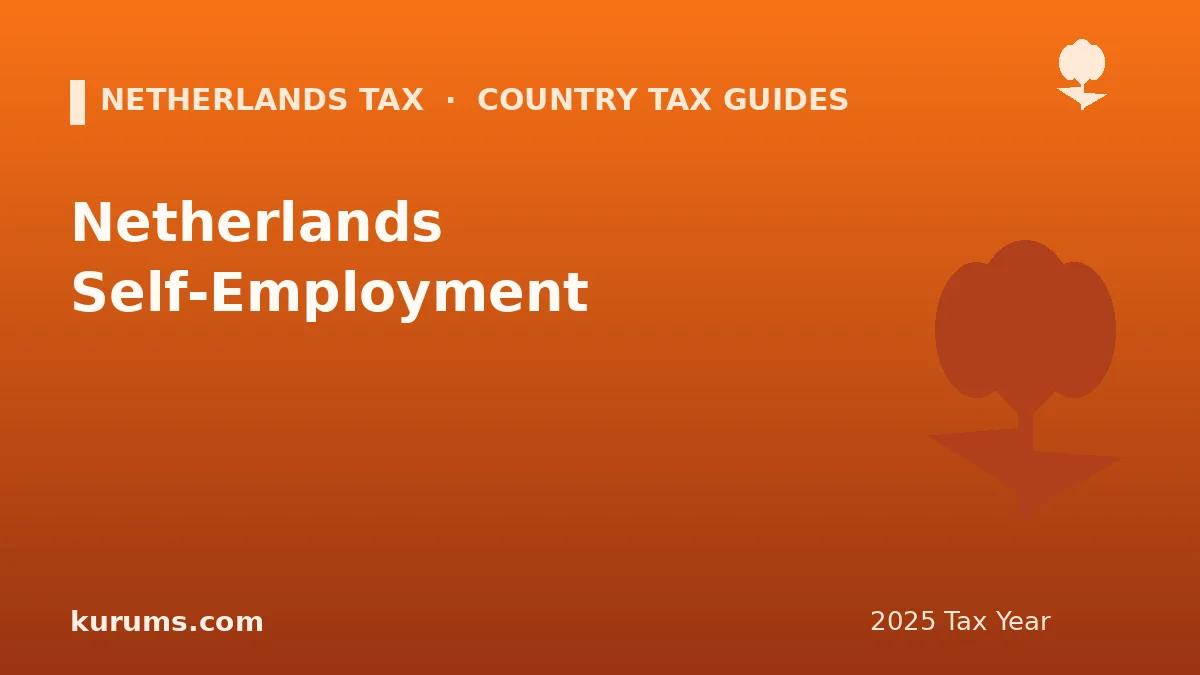 Netherlands Self-Employment (ZZP) Tax Explained (2025)