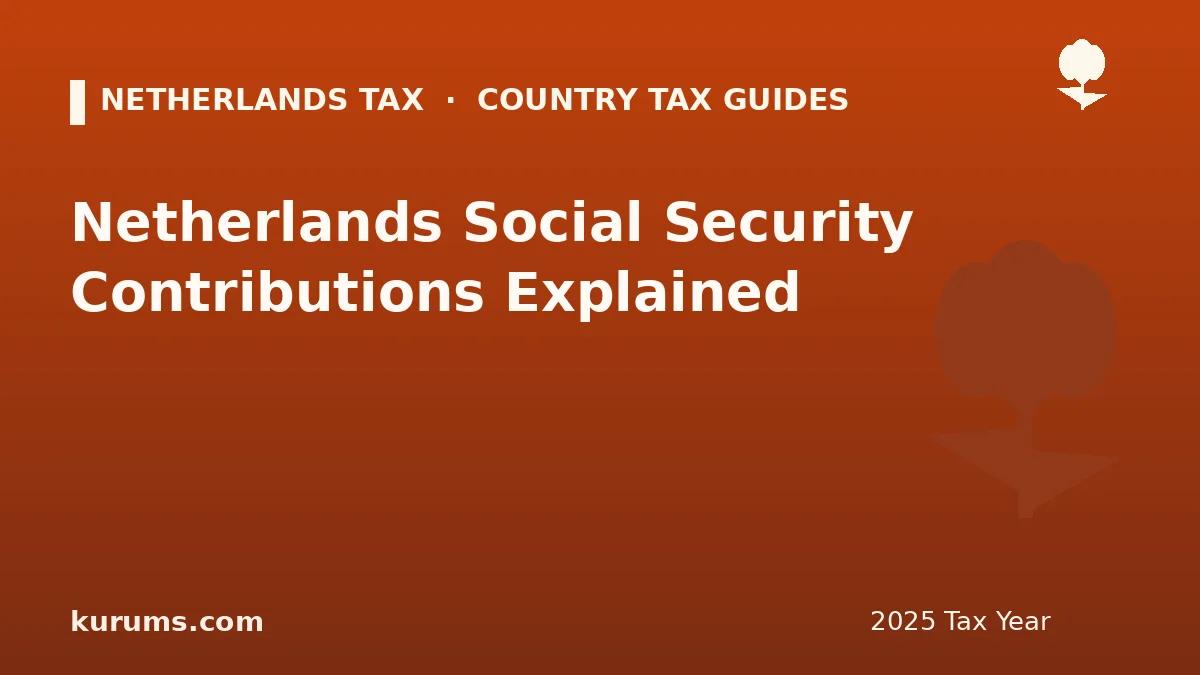 Netherlands Social Security Contributions Explained (2025)
