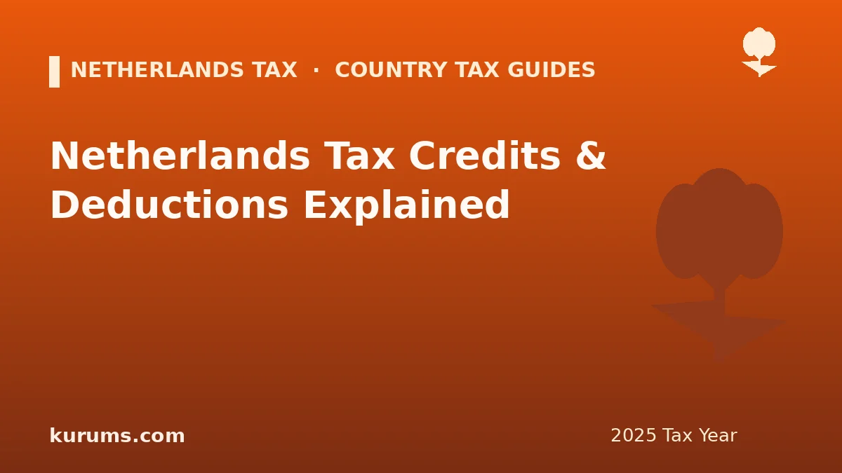 Netherlands Tax Credits & Deductions Explained (2025)