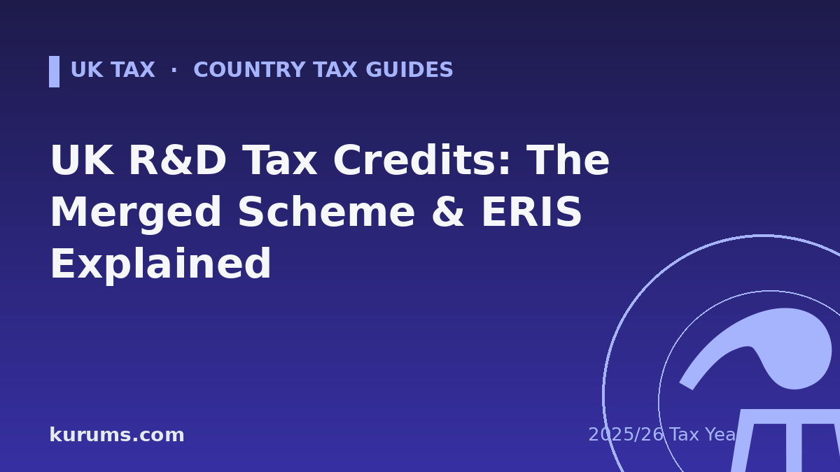 UK R&D Tax Credits: The Merged Scheme & ERIS Explained (2025/26)