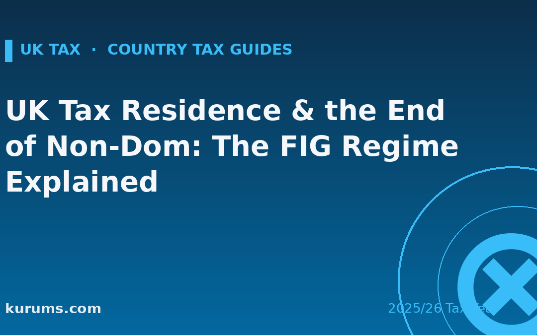 UK Tax Residence & the End of Non-Dom: The FIG Regime Explained (2025/26)