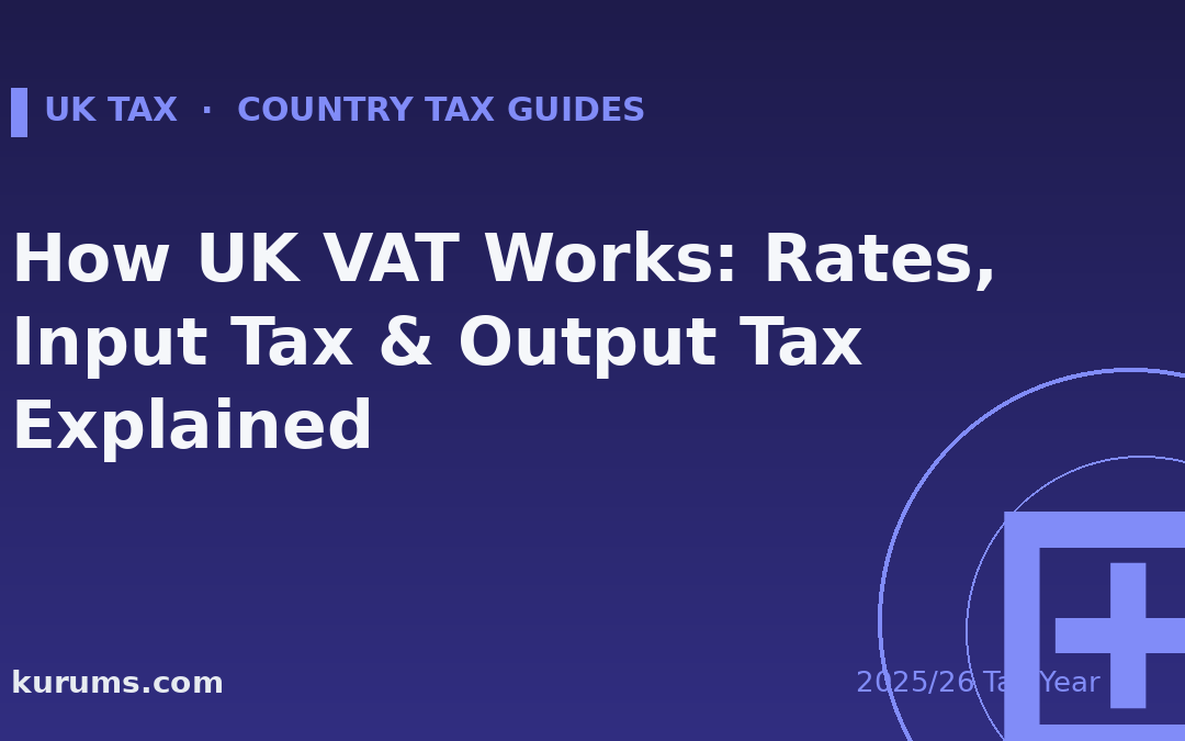 How UK VAT Works: Rates, Input Tax & Output Tax Explained (2025/26)