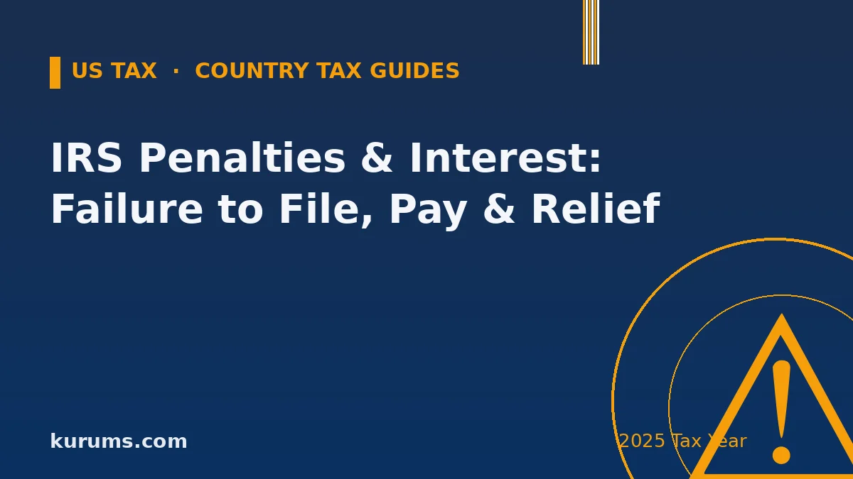 IRS Penalties & Interest: Failure to File, Pay & Relief (2025)