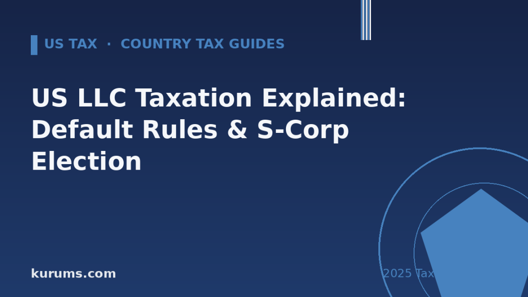 US LLC Taxation Explained: Default Rules & S-Corp Election (2025)