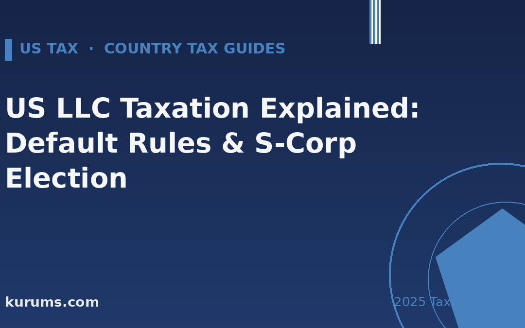 US LLC Taxation Explained: Default Rules & S-Corp Election (2025)