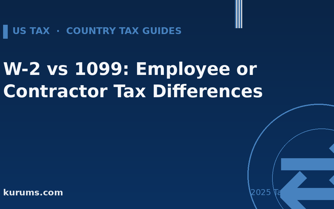 W-2 vs 1099: Employee or Contractor Tax Differences (2025)