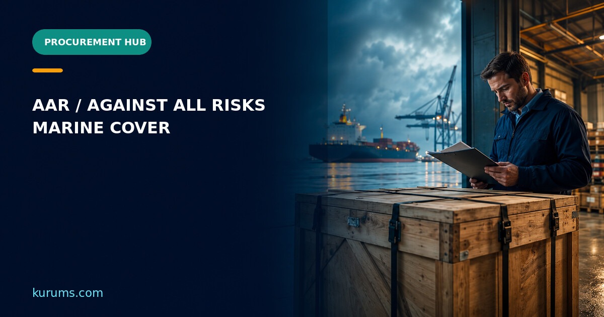 Procurement Hub cover for AAR (Against All Risks): Marine Insurance Scope and Evidence Controls