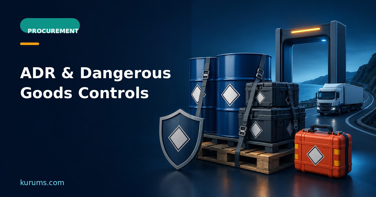 Secured dangerous goods cargo with inspection, emergency and transport controls