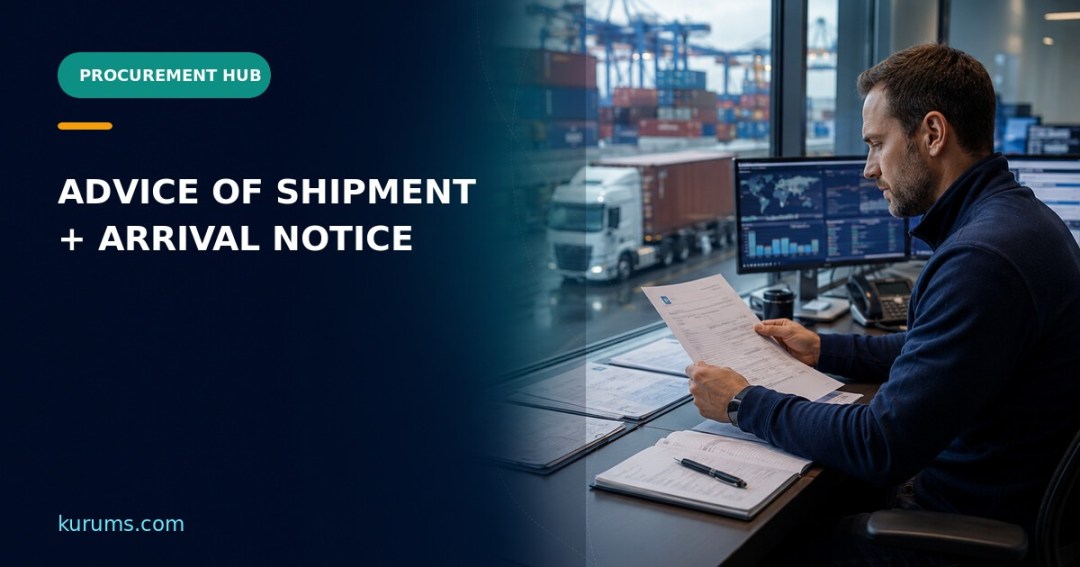 Procurement Hub cover for Advice of Shipment and Arrival Notice: Pre-Arrival Visibility Controls