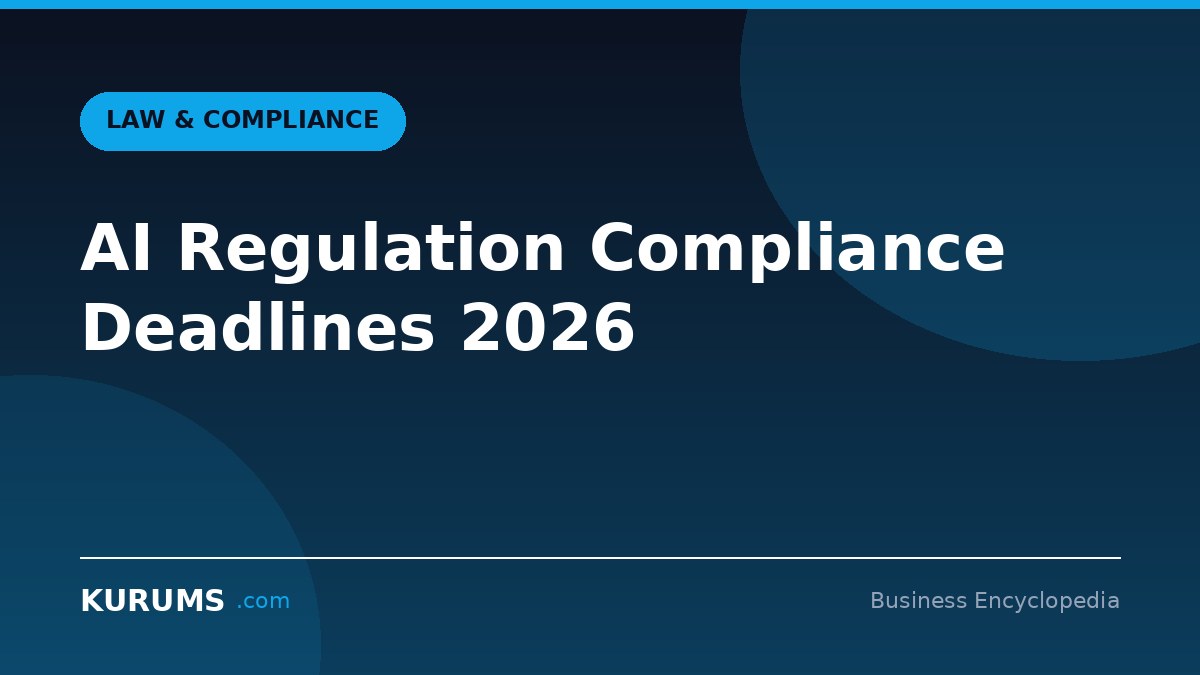 AI Regulation Compliance Deadlines 2026